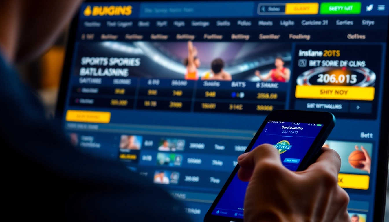 site paris sportif retrait instantané with dynamic betting interface, emphasizing quick withdrawals.