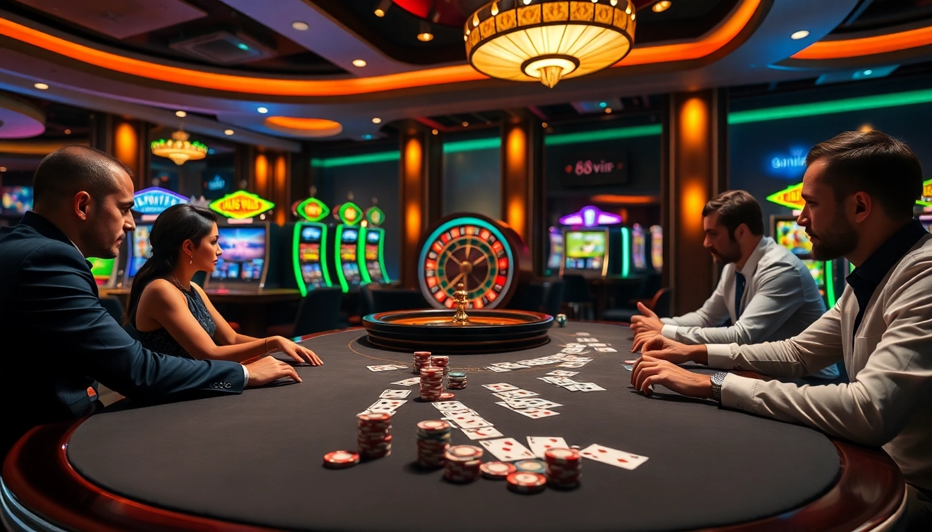 Experience thrilling poker strategies and excitement at https://68vip.plus/ with vibrant casino visuals.