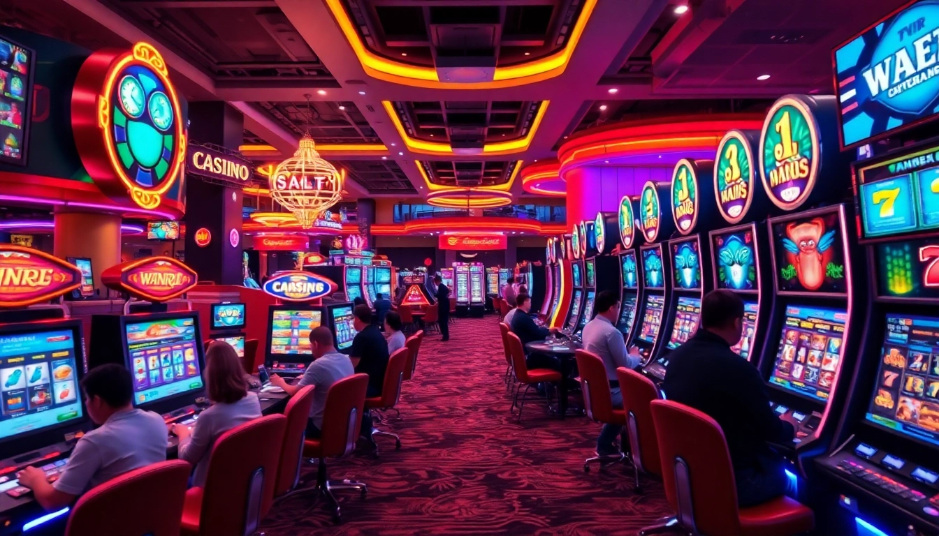 Jouer à des jeux de casino en ligne 2026 dans un environnement vibrant et animé.