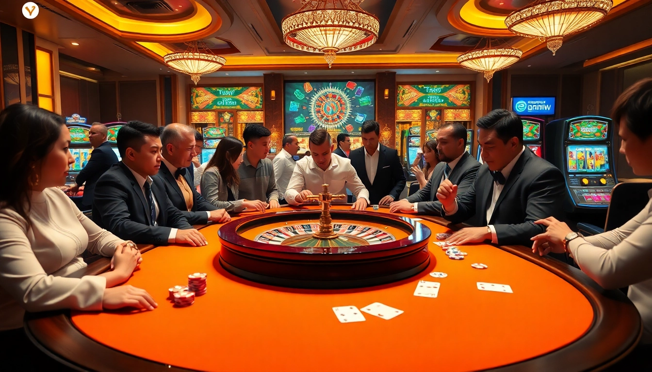 Intense gameplay at the meilleur casino en ligne 2026 with poker chips, cards, and a roulette wheel.