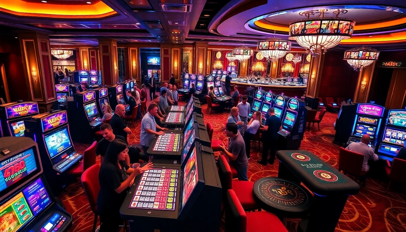 Jouez aux jeux du meilleur casino en ligne dans un environnement vibrant et luxueux.