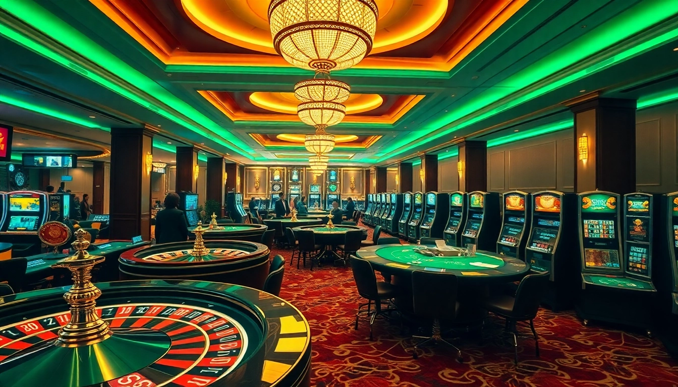 Experience the thrill of meilleur casino en ligne 2026 with an engaging casino scene featuring roulette and poker tables.